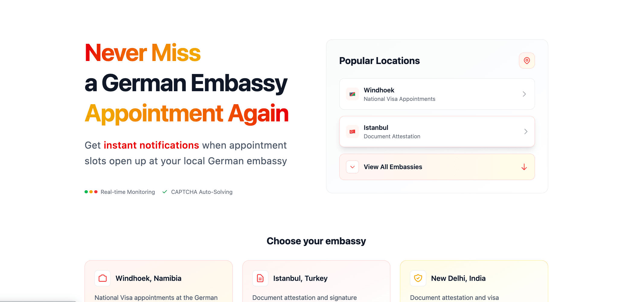 Embassy Alerts preview